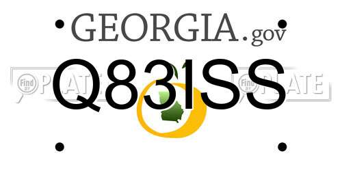Q83ISS Georgia License Plate