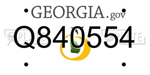 Q840554 Georgia License Plate