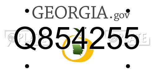 Q854255 Georgia License Plate