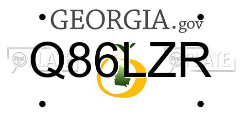 Q86LZR Georgia License Plate