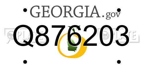 Q876203 Georgia License Plate