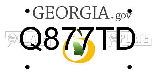 Q877TD Georgia License Plate