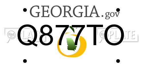 Q877TO Georgia License Plate