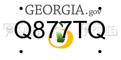 Q877TQ Georgia License Plate