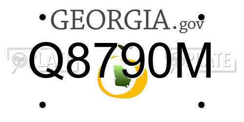 Q8790M Georgia License Plate