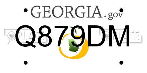Q879DM Georgia License Plate