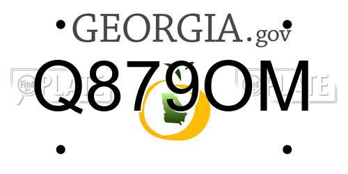 Q879OM Georgia License Plate