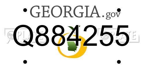 Q884255 Georgia License Plate