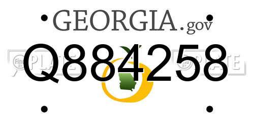 Q884258 Georgia License Plate