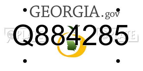 Q884285 Georgia License Plate