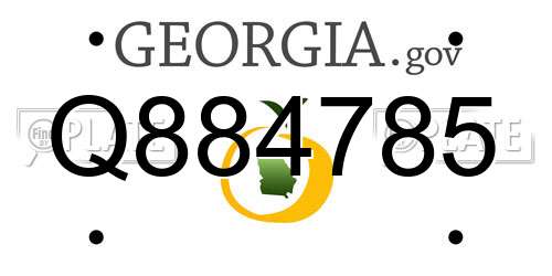 Q884785 Georgia License Plate