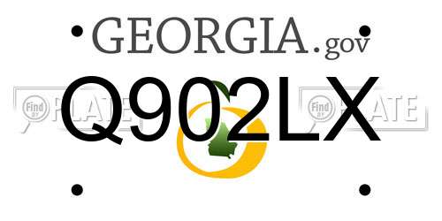 Q902LX Georgia License Plate