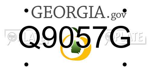 Q9057G Georgia License Plate
