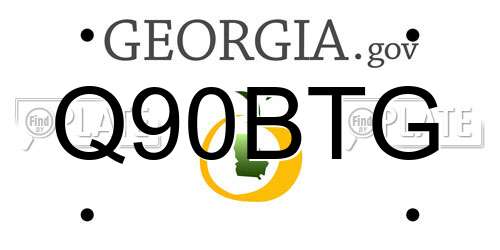 Q90BTG Georgia License Plate