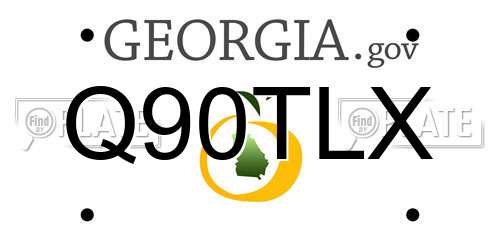 Q90TLX Georgia License Plate