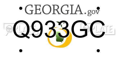 Q933GC Georgia License Plate