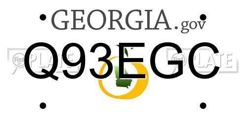 Q93EGC Georgia License Plate