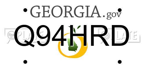 Q94HRD Georgia License Plate