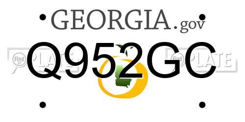 Q952GC Georgia License Plate