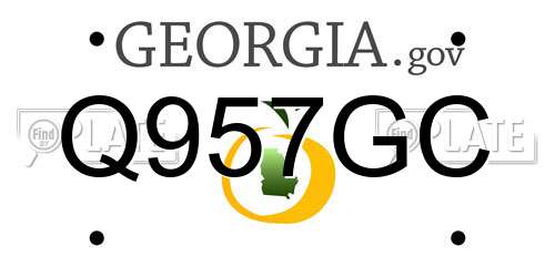 Q957GC Georgia License Plate
