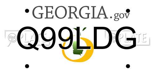 Q99LDG Georgia License Plate
