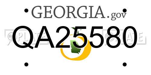 QA25580 Georgia License Plate