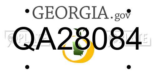 QA28084 Georgia License Plate