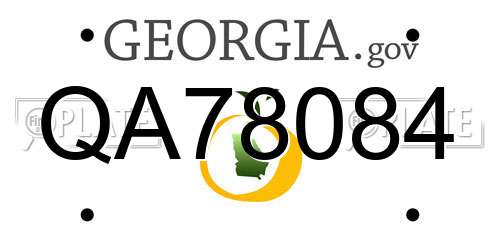 QA78084 Georgia License Plate