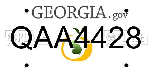 QAA4428 Georgia License Plate