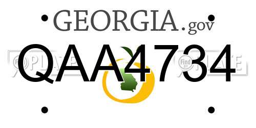 QAA4734 Georgia License Plate
