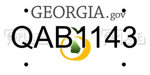 QAB1143 Georgia License Plate