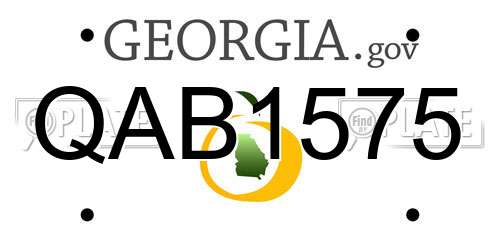 QAB1575 Georgia License Plate