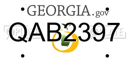 QAB2397 Georgia License Plate