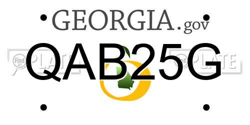 QAB25G Georgia License Plate