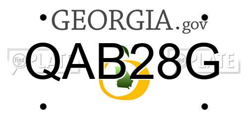 QAB28G Georgia License Plate