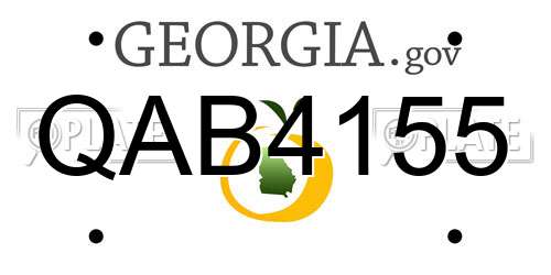 QAB4155 Georgia License Plate