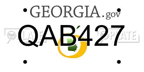 QAB427 Georgia License Plate