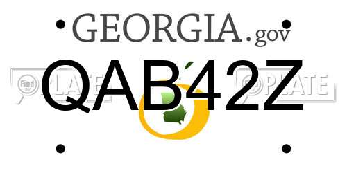 QAB42Z Georgia License Plate