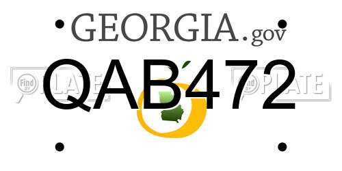 QAB472 Georgia License Plate