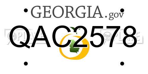 QAC2578 Georgia License Plate