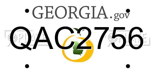 QAC2756 Georgia License Plate