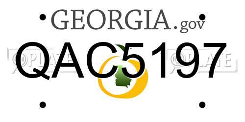 QAC5197 Georgia License Plate