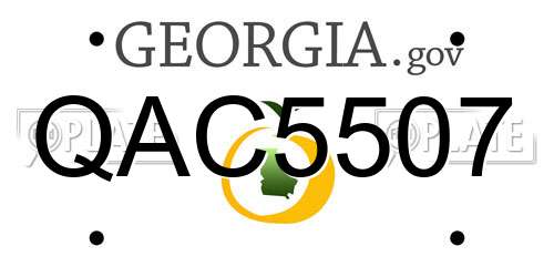 QAC5507 Georgia License Plate