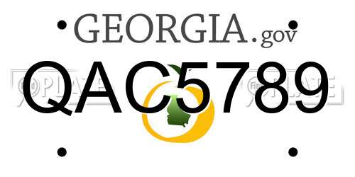 QAC5789 Georgia License Plate