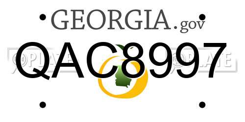 QAC8997 Georgia License Plate