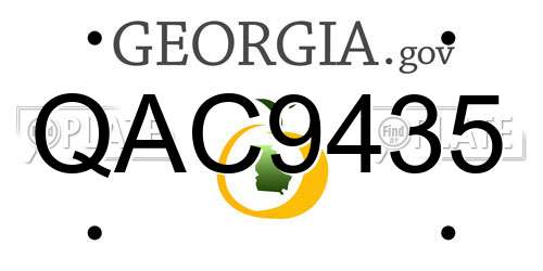 QAC9435 Georgia License Plate