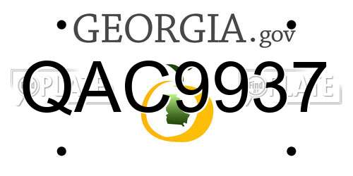 QAC9937 Georgia License Plate