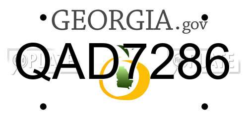 QAD7286 Georgia License Plate