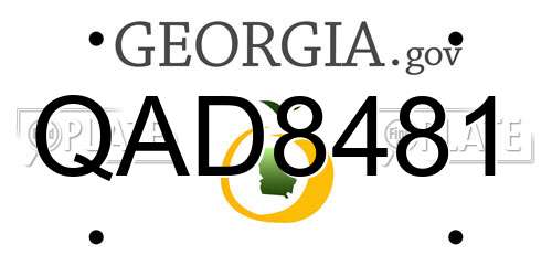 QAD8481 Georgia License Plate