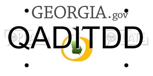 QADITDD Georgia License Plate